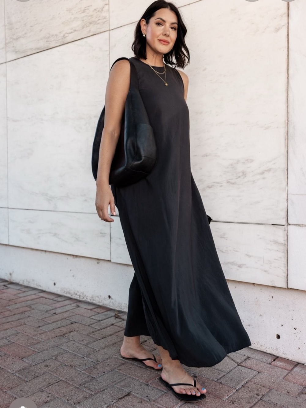 Zara Sleeveless Charcoal Maxi Dress